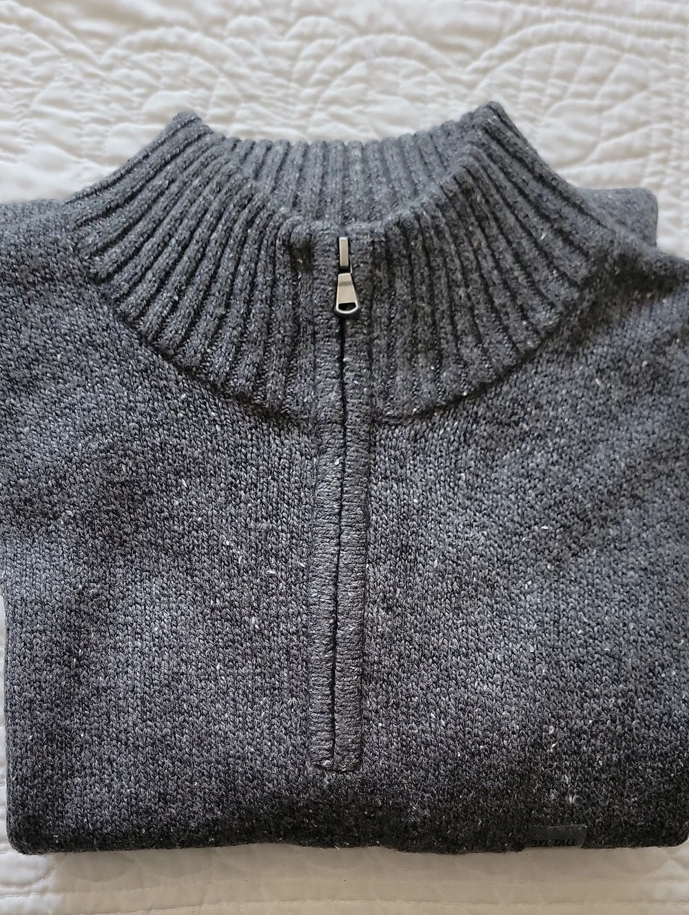 Sonoma Men's Gray Half-Zip Sweater 3XL TALL